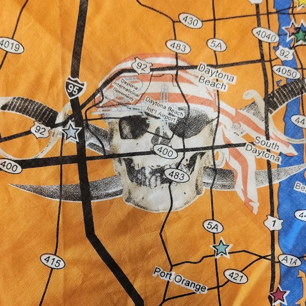 Bike week Daytona unisex biker motor bandana scarf size 21 x 21 in.